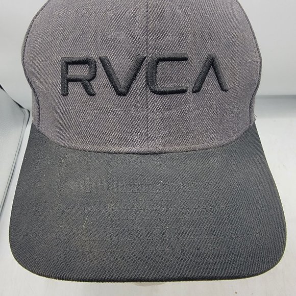 RVCA Mid Fit Gray Hat Adjustable Camo Brim Casual Outdoors Work Wear - Picture 5 of 9
